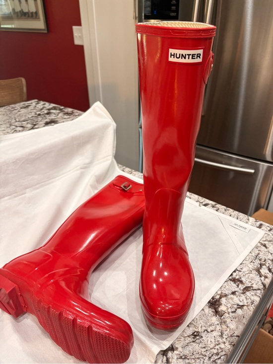 Hunter Shoes - Hunter Gloss Red Tall Rain Boots